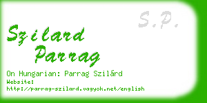 szilard parrag business card